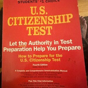 U.S. Citizenship Test Prep Book - Red & Yellow